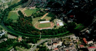 Centrum Raciborza wraz z fragmentem Odry Miejskiej